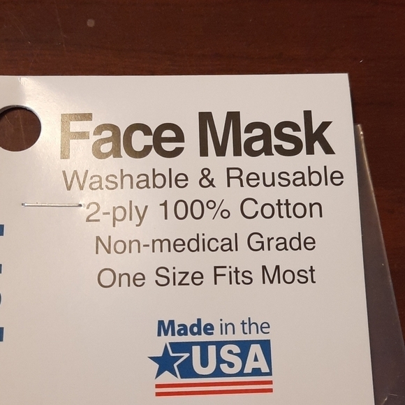 Face Masks 2 for 1 Made in USA NWT - Picture 6 of 6